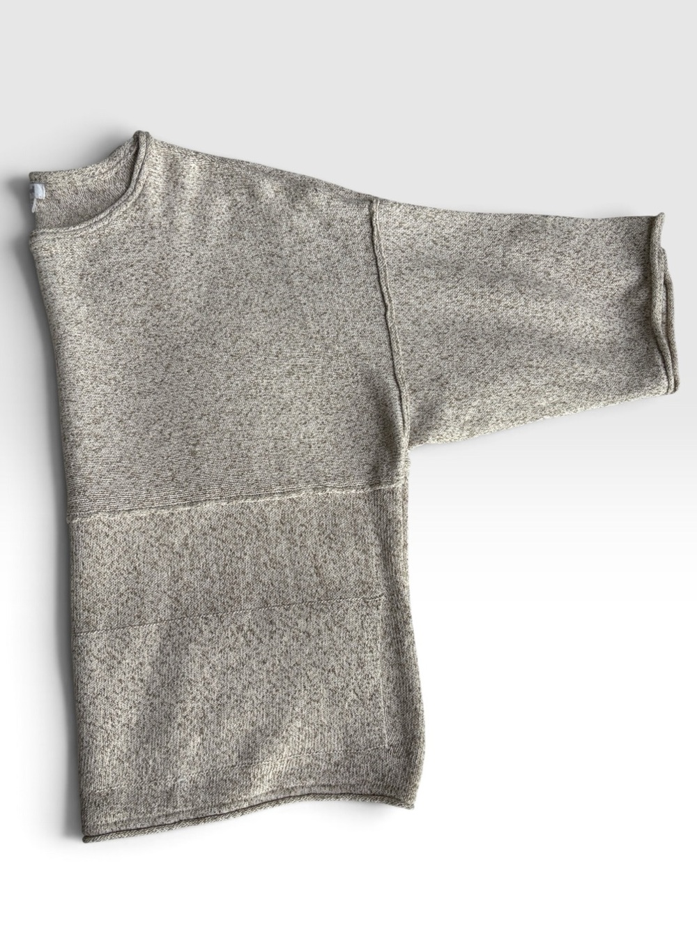 PureJill 100% Cotton Boxy Fit Sweater Light Beige/Oatmeal Color, Sz XS